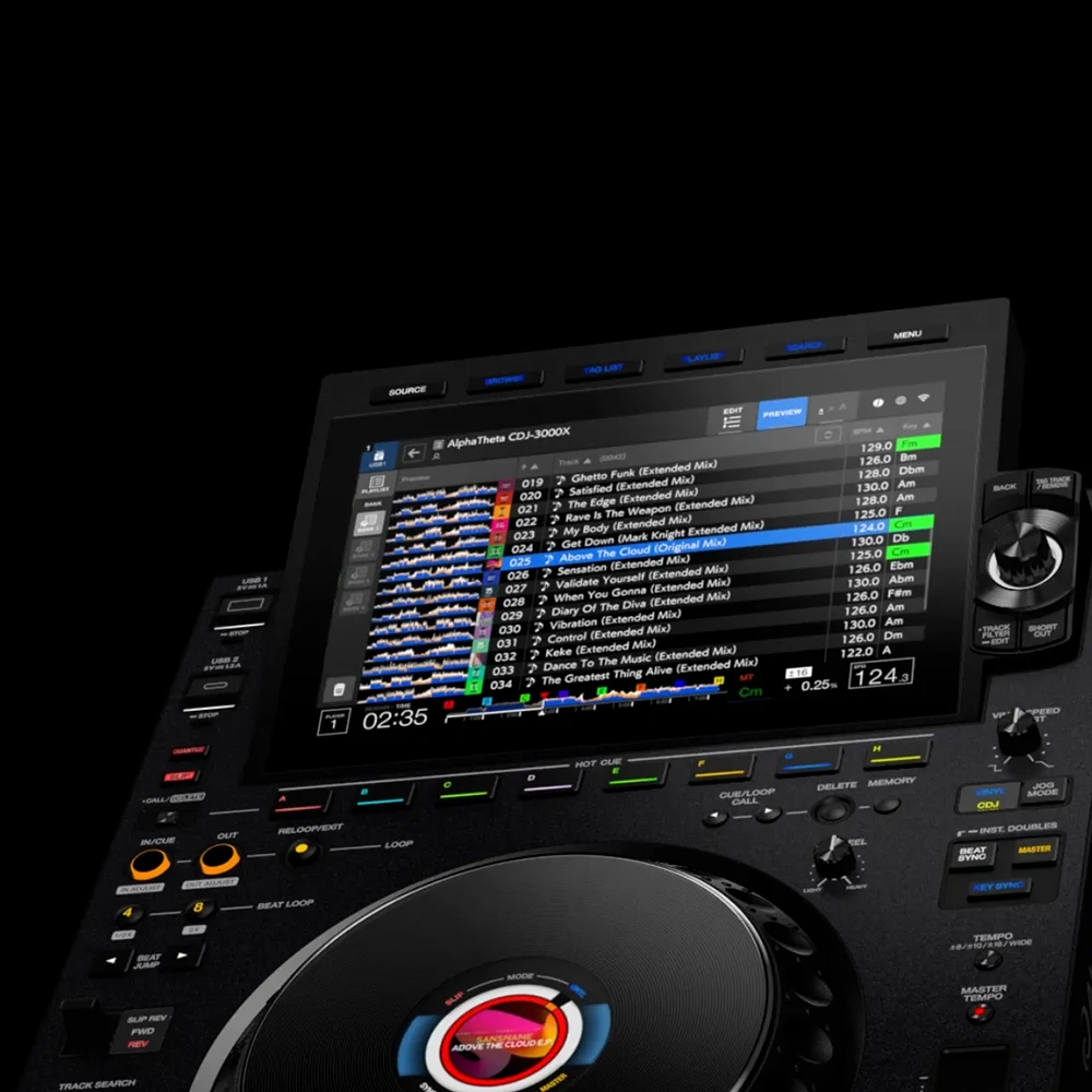 AlphaTheta CDJ-3000X'in bulut ve streaming entegrasyonu