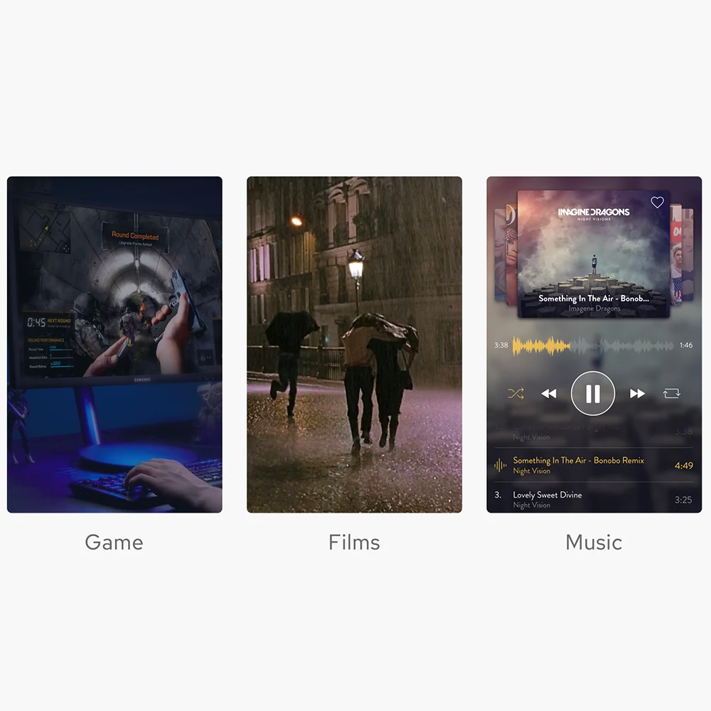 HiVi Swans OS-10'un üst panelindeki dokunmatik kontroller ve uzaktan kumandası