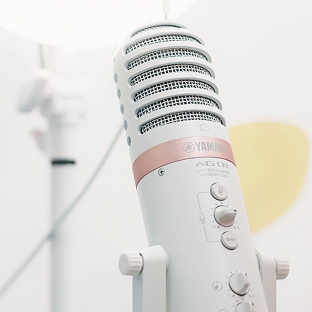 Yamaha AG01'in esnek bağlantıları: TRRS, AUX ve USB-C