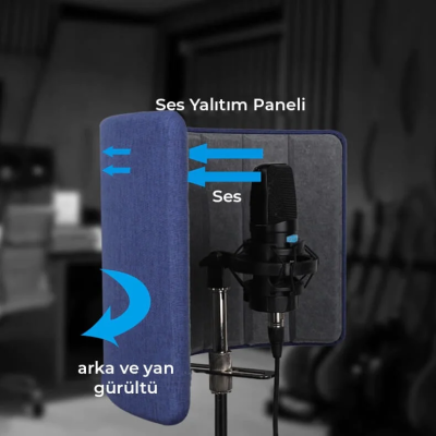 Alctron VB660 Mikrofon Ses Yalıtım İzolasyon Akustik Paneli - 8