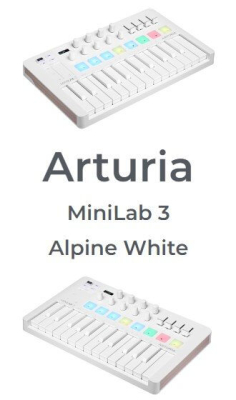 Arturia MiniLab 3 Alpine White - 25 Tuş Midi Klavye - 7
