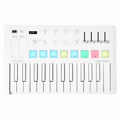 Arturia MiniLab 3 Alpine White - 25 Tuş Midi Klavye - 6