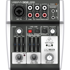 Behringer Xenyx 302USB 2 Kanal USB Ses Kartlı Stüdyo Mikseri - 1