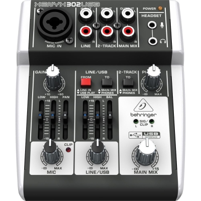 Behringer Xenyx 302USB 2 Kanal USB Ses Kartlı Stüdyo Mikseri - 3