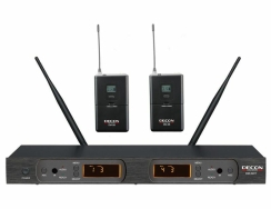 Decon DM-520T İkili Telsiz Yaka Mikrofonu - Decon