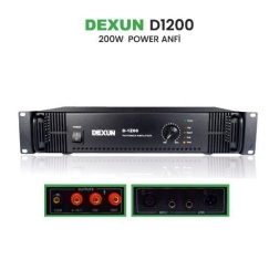 Dexun D-1200 TEK KANAL 200 WATT HAT TRAFOLU POWER AMFİ - Dexun