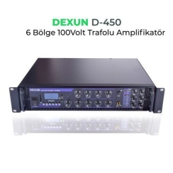 Dexun D-450 6 Bölgeli 450 Watt 100 Volt Trafolu Amfi - Dexun