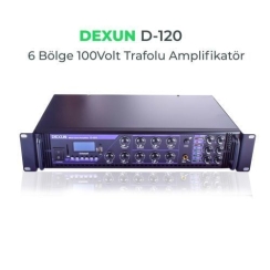 Dexun D120 - 6 Bölgeli 120 Watt 100 Volt Trafolu Amfi - Dexun