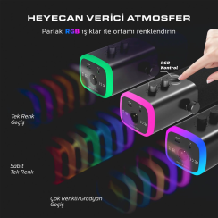 Fifine AM8 Bilgisayar Oyuncu XLR USB RGB Dinamik Yayıncı Mikrofonu - 6