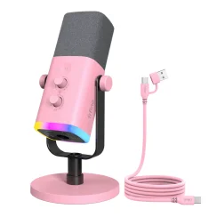 Fifine AM8 Bilgisayar Oyuncu XLR USB RGB Dinamik Yayıncı Mikrofonu - 14