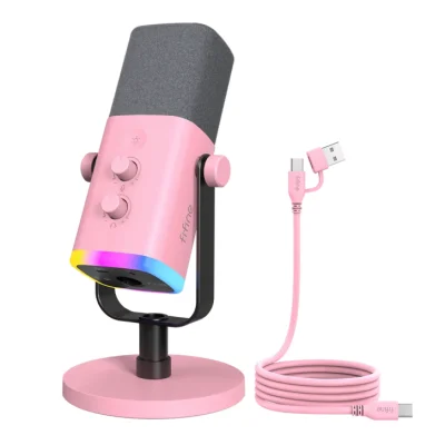 Fifine AM8 Bilgisayar Oyuncu XLR USB RGB Dinamik Yayıncı Mikrofonu - 14