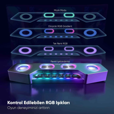 Fifine Ampligame A16 Kablosuz Bluetooth PC Gaming RGB Hoparlör - 6
