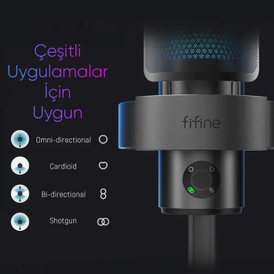 Fifine Ampligame A9 USB Oyuncu Yayıncı Bilgisayar Mikrofon - 7