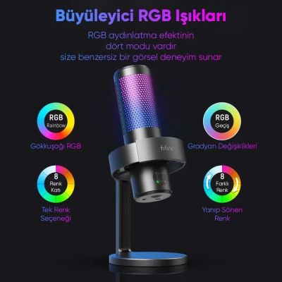 Fifine Ampligame A9 USB Oyuncu Yayıncı Bilgisayar Mikrofon - 7