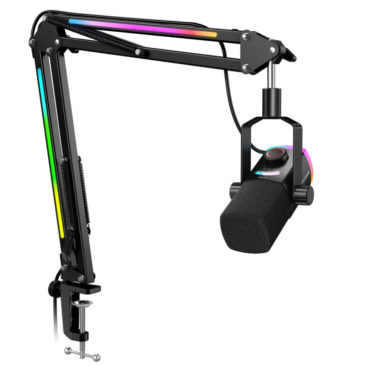 Fifine Ampligame AM8PROT Dinamik USB/XLR Mikrofon Seti (RGB Boom Arm ile)