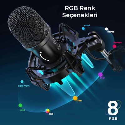 Fifine Amplirocket K651 USB Dinamik Mikrofon - Youtuber - Twitch - Oyuncu - Yayıncı - Bilgisayar Mikrofonu - 4