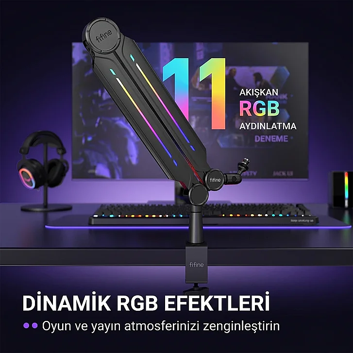 Fifine BM66PRO Dinamik RGB Aydınlatma Efektleri