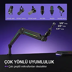 Fifine BM66PRO RGB Masaüstü Yayıncı Mikrofon Standı - 5