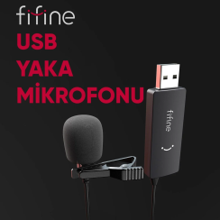 Fifine K063 USB Ses Kartlı Youtuber Bilgisayar Yaka Mikrofonu - 5