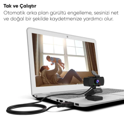Fifine K420 2K HD Yayıncı - PC - OBS - Zoom - Skype - Bilgisayar Kamerası - 5