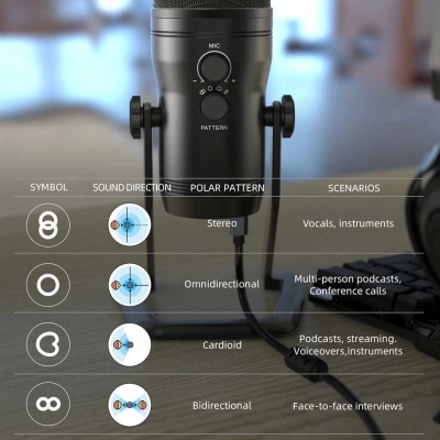 Fifine K690 USB Condenser Mikrofon Twitch - Bilgisayar - PC - Yayıncı - Gamer - Podcast - 5