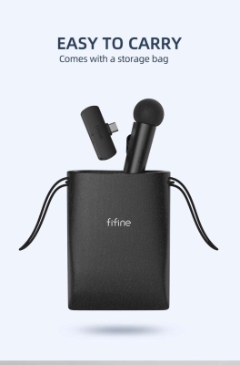 Fifine M6 Kablosuz Yaka Mikrofonu - Youtuber - Tiktok - Android - Type C Bilgisayar - 3