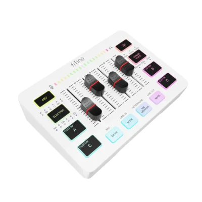 Fifine SC3 USB Stüdyo Kayıt Ses Kartı - Efektli Canlı Yayın Mikseri - 8