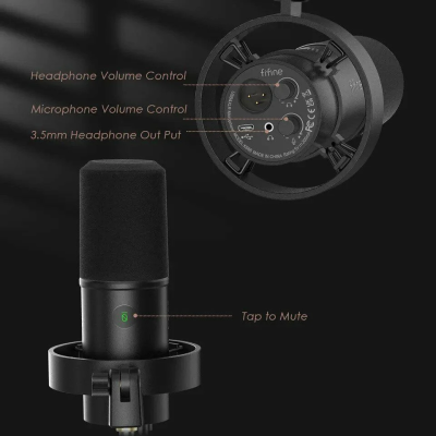 Fifine T688 USB XLR Dinamik Stüdyo Mikrofonu Seti - 7
