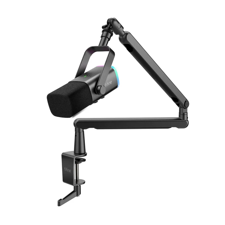 Fifine TAM8 XLR/USB Hibrit RGB Dinamik Oyuncu Mikrofon Seti