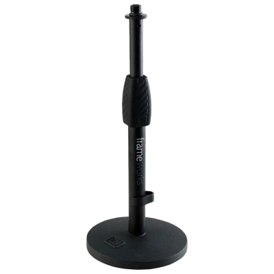 Gator Frameworks GFW-MIC-0601 | Desktop Mic Stand with Round Base and Twist Clutch - 1