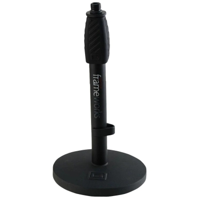 Gator Frameworks GFW-MIC-0601 | Desktop Mic Stand with Round Base and Twist Clutch - 2