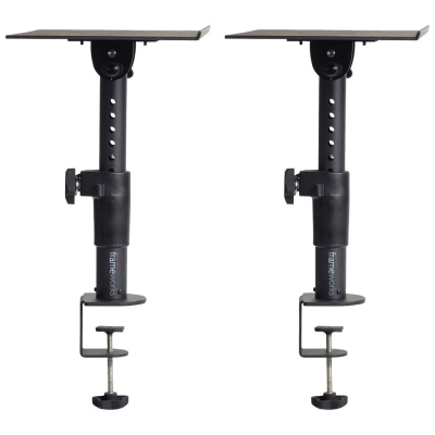 Gator Frameworks GFWSPKSTMNDSKCMP | Frameworks Clamp-On Studio Monitor Stand Pair - 1