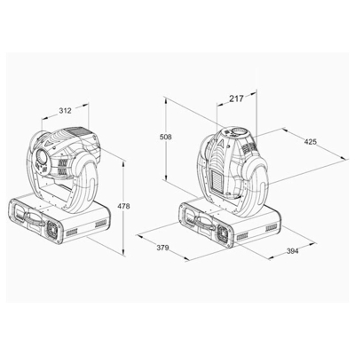 GLP YPOC 575 PRO RGB 575 Watt DMX Moving Head Robot Sahne Işık Sistemi - 3