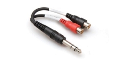 Hosa 1/4'' TRS (M) <-> Dual RCA (F) Stereo Breakout kablo - Hosa