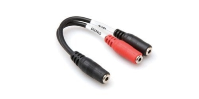 Hosa 3.5 mm. TRS (F) <-> Dual 3.5 mm. TS (F) Stereo Breakout kablo - 1