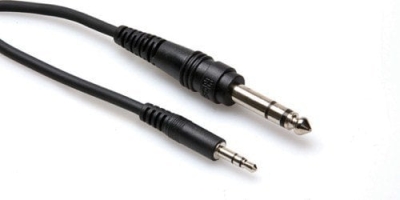 Hosa 3.5 mm TRS (M) <-> 1/4'' TRS (M) Stereo kablo, 1.5 Mt. - 1