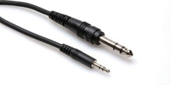 Hosa 3.5 mm TRS (M) <-> 1/4'' TRS (M) Stereo kablo, 3 Mt. - Hosa