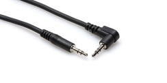 Hosa 3.5 mm TRS (M) <-> 3.5 mm. TRS (M) Stereo kablo, Sağa kırımlı, 3 Mt. - Hosa