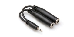 Hosa 3.5 mm. TRS (M) <-> Dual 1/4'' TRS (F) Y-kablo - Hosa