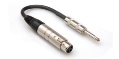 Hosa XLR (M) <-> 1/4'' TS (F) empedans bağdaştırıcı - Hosa