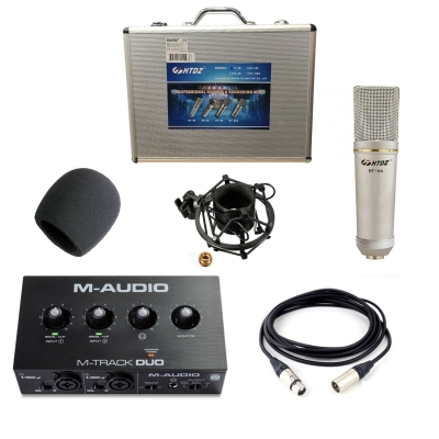 HTDZ Condenser Mikrofonu + M-Audio Ses Kartı Stüdyo Paketi - 1