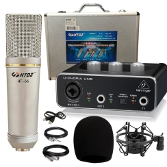 HTDZ HT66 Silver Recording Studio Pack - Behringer