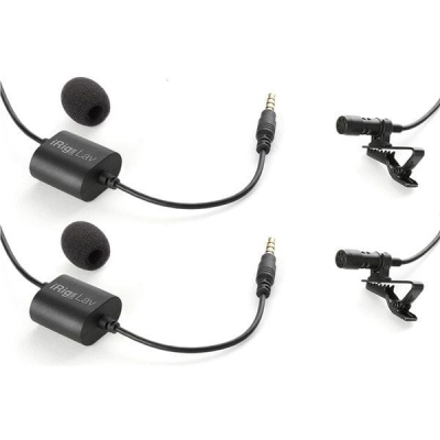 IK Multimedia iRig Mic Lav 2 Pack Çift Yaka Mikrofonu - 1