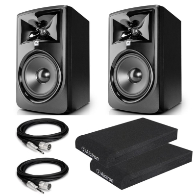 JBL 308P MKII Stüdyo Referans Monitörü + Hoparlör Süngeri + Ses Kartı Bağlantı Kablosu (ÇİFT) - 1