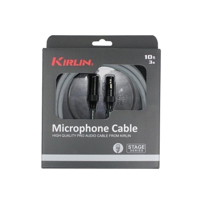 Kirlin MPQ220BG3MGA Conductor XLR-M/F 3 Metre Mikrofon Kablosu - 3