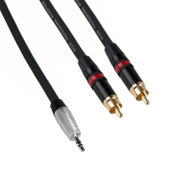Klotz Neutrik 3.5mm Stereo Jack - Çift RCA Mikser Amfi Hoparlör Kablosu - Klotz Neutrik