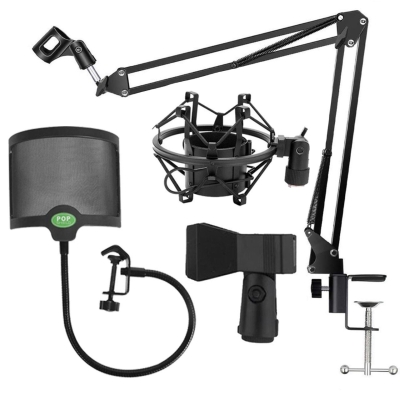 König Akrobat Sehpa + Metal Pop Filtre + Shock Mount Set - 1