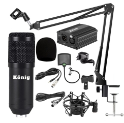 König BM800 Condenser Mikrofon + Phantom + Stand Stüdyo Kayıt Paketi - 2