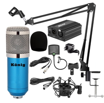 König BM800 Condenser Mikrofon + Phantom + Stand Stüdyo Kayıt Paketi - 4