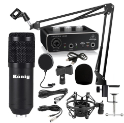 König BM800 Mikrofon + Behringer UM2 Ses Kartı + Akrobat Sehpa - Yayıncı Paketi - 1